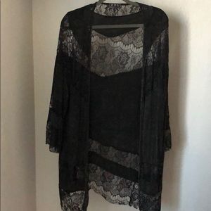 Lacey Black Kimono